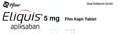 ELIQUIS 5 MG (BRAND FROM TURKEY)- 168 TABLETS