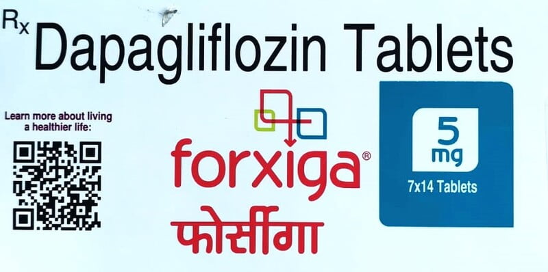 FARZIGA 5 MG (FORXIGA BRAND FROM INDIA)- 98 TABLETS